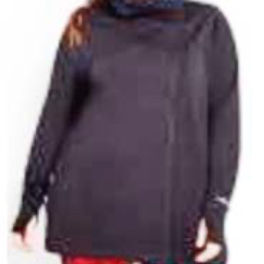 CARDIGAN, BLACK, SZ 4X, ASYMMETRIC HEM, THUMB LOOPS, NOLA for ADDITION ELLE, TAG